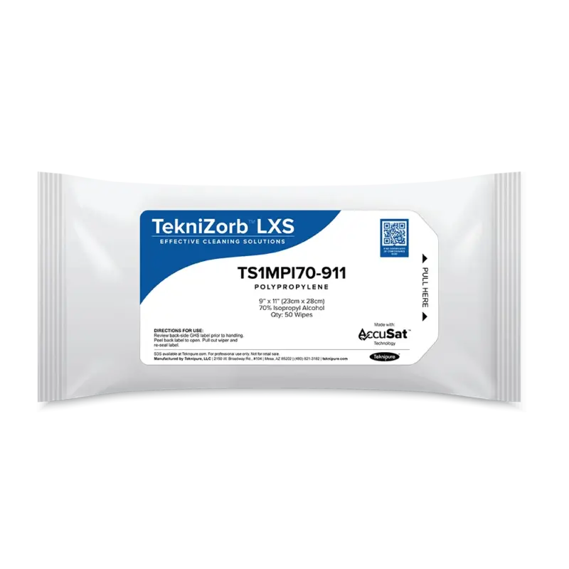 TekniZorb LXS Meltblown Polypropylene Wipers with AccuSat, 9" x 11": TS1MPI70-911