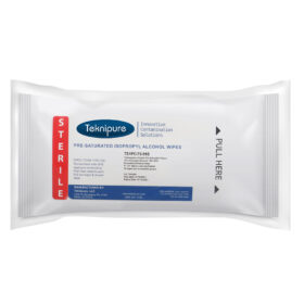TekniSat Sterile Polyester Cellulose 9" x 11" Presaturated 70% IPA Wipes (TS1PCI70-911S)
