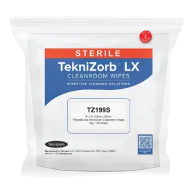 Sterile TekniZorb LX Polycellulose Wipers, 9" x 9": TZ199S