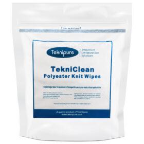TekniClean 9" x 9" Ultra-Borderseal Quilted Polyester Knit Wipers