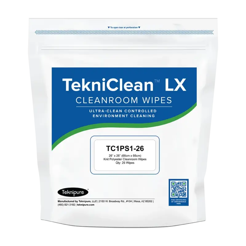TekniClean LX Polyester Knit Wipers, 26" x 26": TC1PS1-26