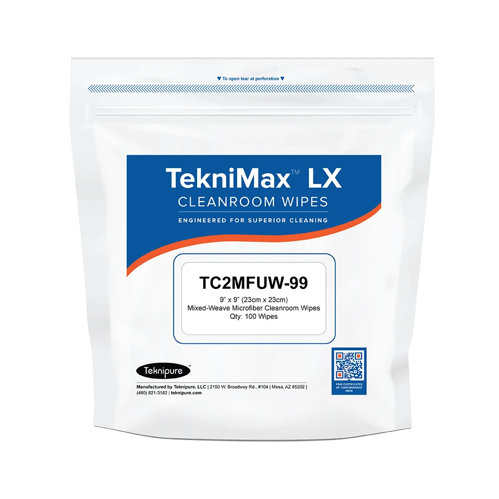 TekniMax LX 9" x 9" Mixed-Weave Microfiber Wipers: TC2MFUW-99