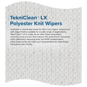 TekniClean LX Polyester Knit Wipers (ISO 4) Swatch
