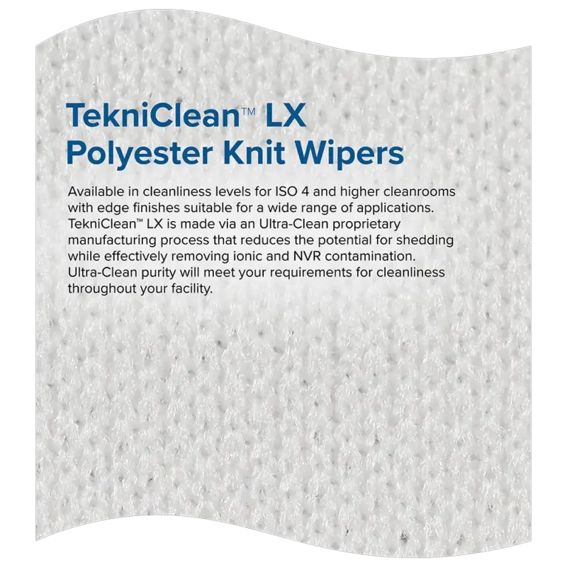 TekniClean LX Polyester Knit Wipers (ISO 4) Swatch