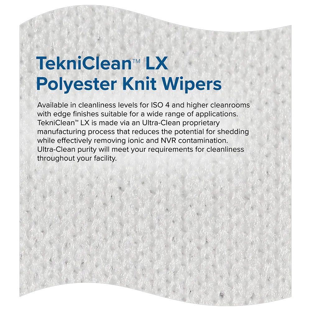 TekniClean LX Polyester Knit Wipers (ISO 4) Swatch