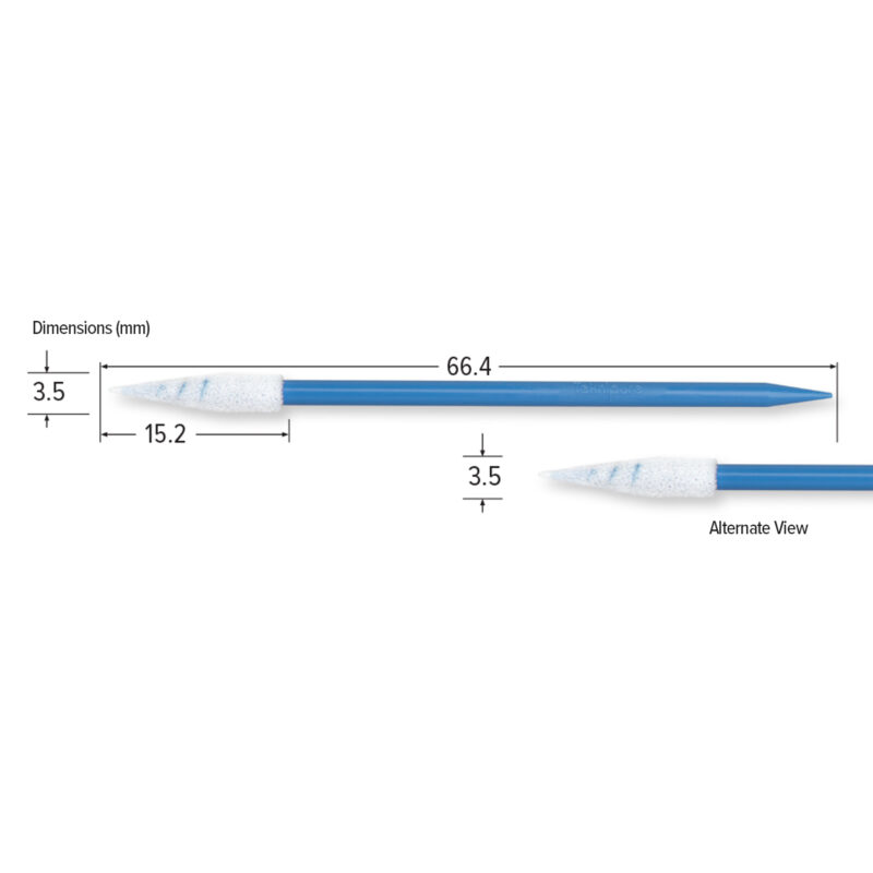 Alternative view of Pointed Spiral Foam Dual End Swab,  2.614" (6.64 cm)