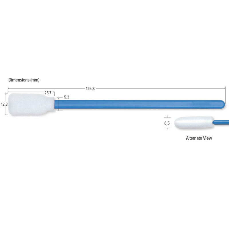 Alternative view of Rectangular Head Foam Swab, 4.953" (12.58 cm)