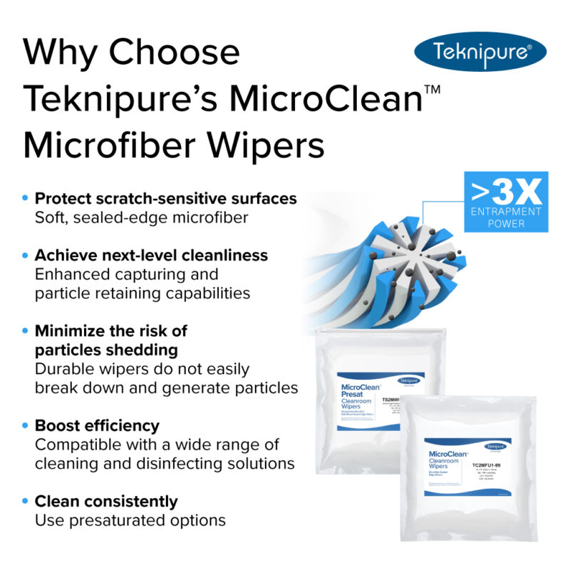 Why Choose Teknipure's MicroClean Microfiber Wipers