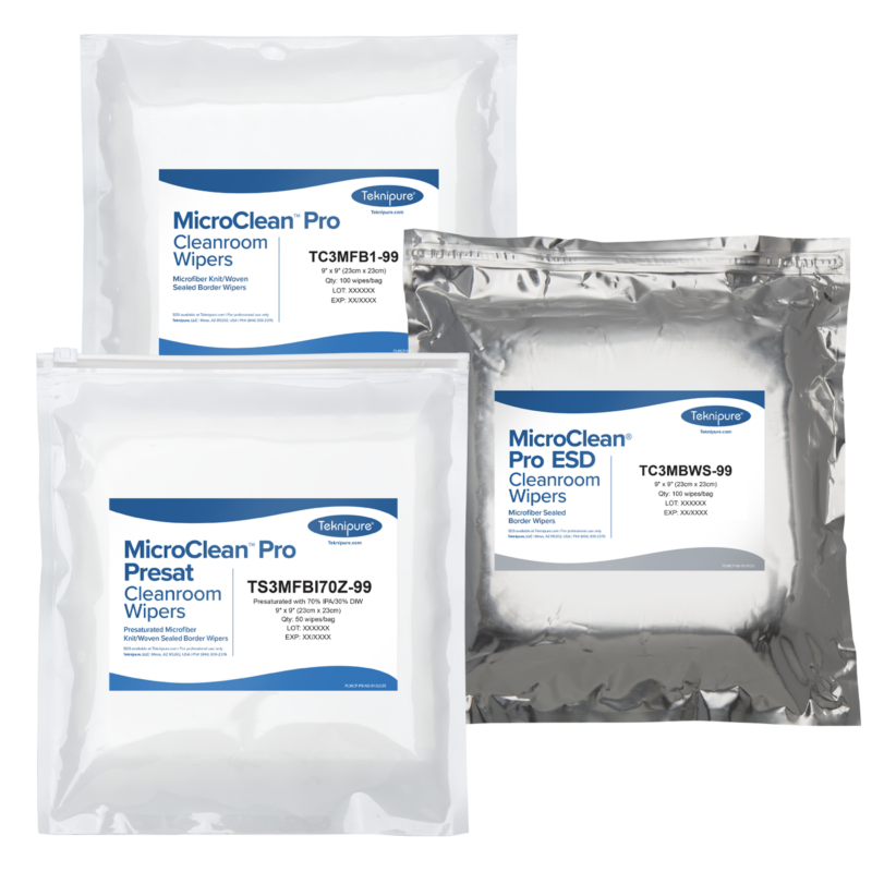 MicroClean™ Pro Microfiber Sealed Border Wipers
