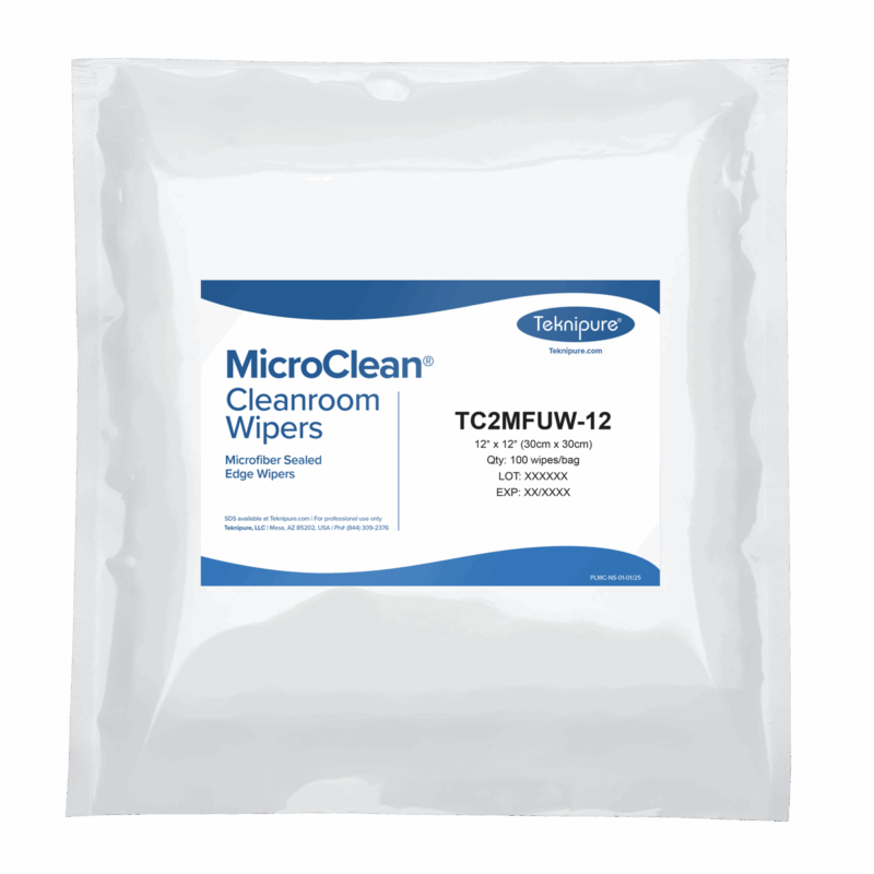 TC2MFUW-12 MicroClean™ Microfiber Sealed Edge Wipers, 12"x12"