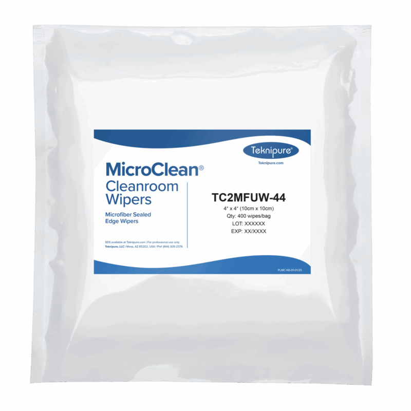 TC2MFUW-44 MicroClean™ Microfiber Sealed Edge Wipers, 4"x4"