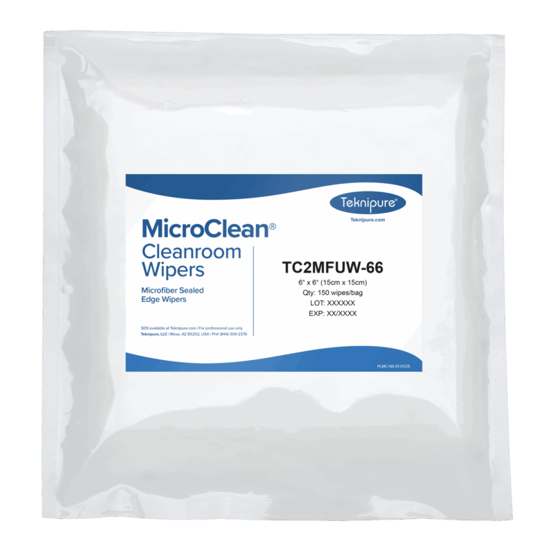 TC2MFUW-66 MicroClean™ Microfiber Sealed Edge Wipers, 6"x6"