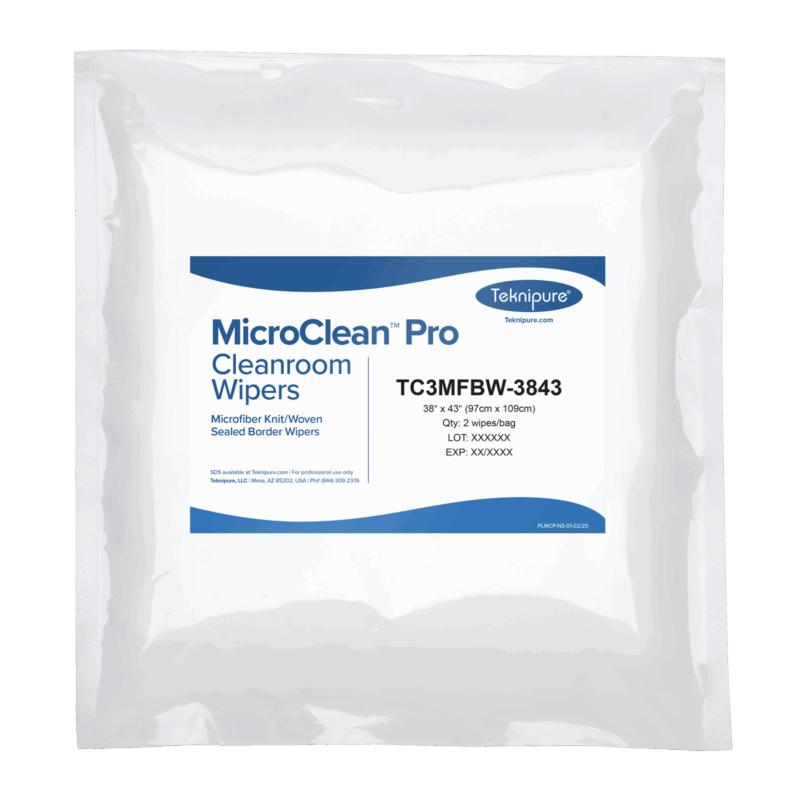 MicroClean™ Pro Microfiber Woven Wiper with Sealed Border, 38”x43”