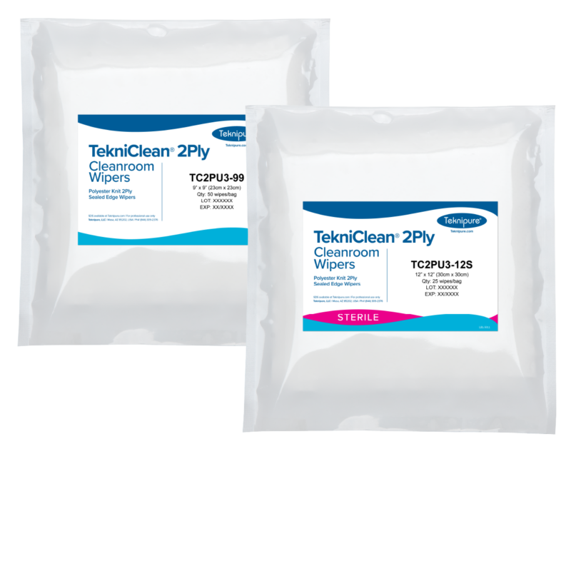 TekniClean® 2Ply Polyester Knit Sealed Edge Wipers