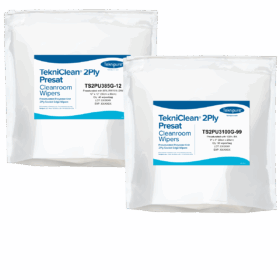 TekniClean® 2Ply Presat Polyester Knit Sealed Edge Wipers
