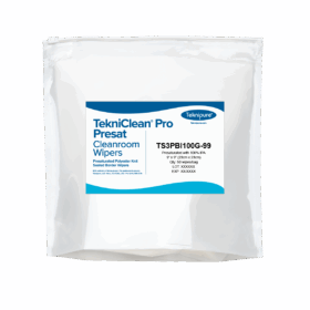 TekniClean® Pro Presat Polyester Knit Wiper, Sealed Border, 100% IPA, 9"x 9"