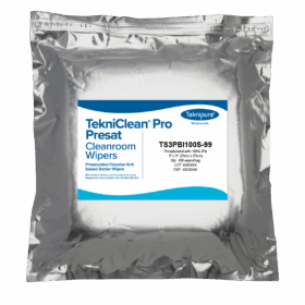 TekniClean® Pro Presat ESD Polyester Knit Wiper, Sealed Border, 100% IPA, 9"x 9"