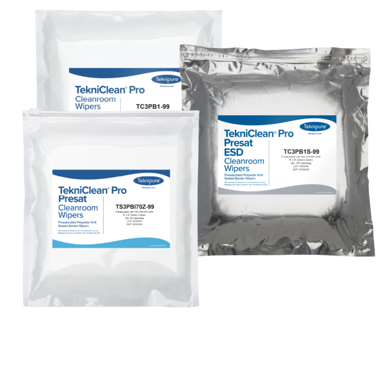 TekniClean® Pro Polyester Knit Sealed Border Wipers