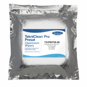TekniClean® Pro Presat ESD Polyester Knit Wiper, Sealed Border, 70% IPA, 9"x 9"