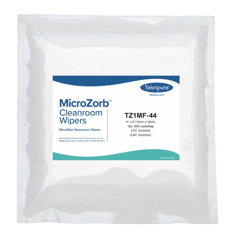 MicroZorb™ Microfiber Nonwoven Cleanroom Wipers, 4"x4"