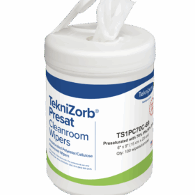 Alternative view of TekniZorb® Presat Polyester/Cellulose Nonwoven Cleanroom Wiper, 70% IPA, 6"x 9"