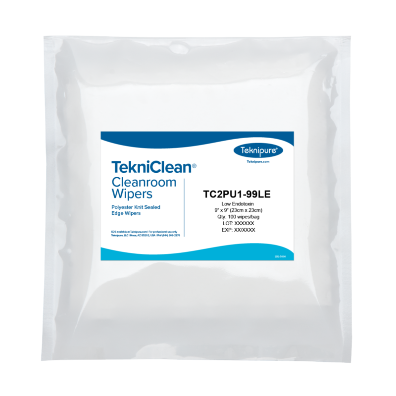 TekniClean® Polyester Knit Wiper Roll, Sealed Edge, LE, 9"x9"
