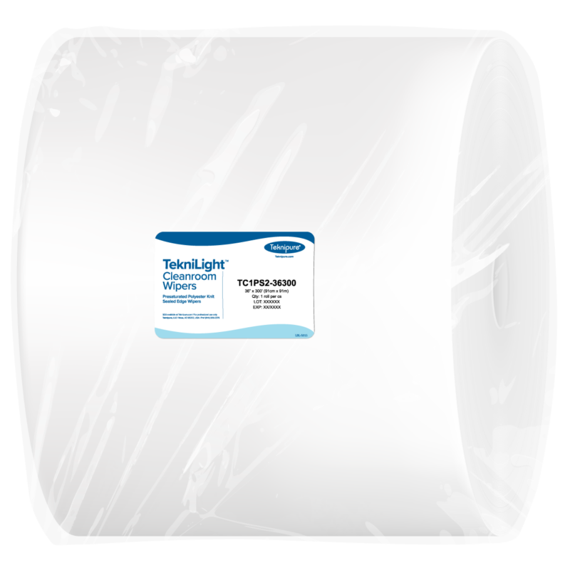 TekniLight™ Polyester Knit Wiper Roll, Sealed Edge, 36"x300', PVC Core