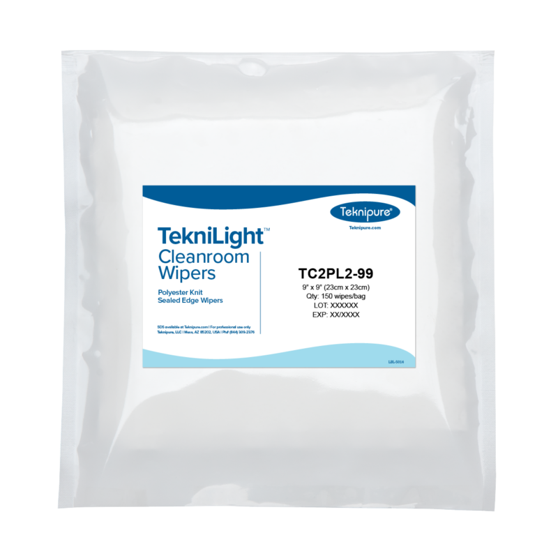 TekniLight™ Polyester Knit Wiper, Sealed Edge, 9"x9", Total 1500