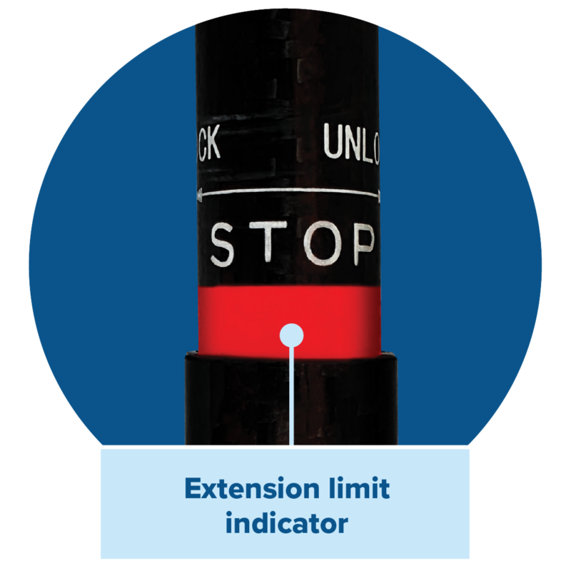 TekniMop™ Mop Handles Featured - Extension limit indicator