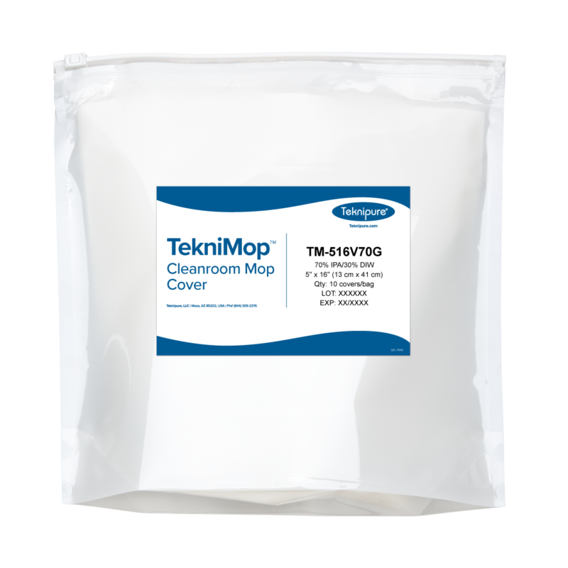 TekniMop™ Polypropylene Mop Cover for Velcro Mop, 5"x16", 70% IPA