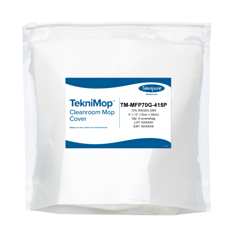TekniMop™ Microfiber Knit Pocket Mop Cover, 4"x15", 70% IPA