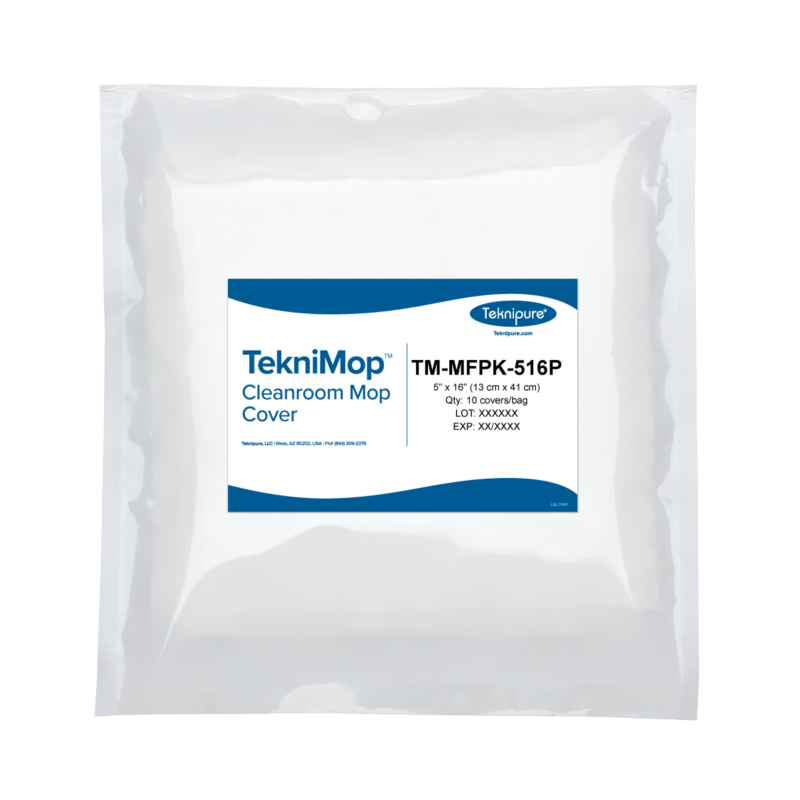 TekniMop™ Microfiber Knit Pocket Mop Cover, Integrated Pad, 5"x16"